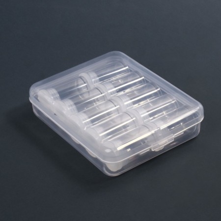 A set of jars for decor, 10 pcs, in the organizer, 5 ml, 12 × 9 × 2.9 cm, the color is transparent-4