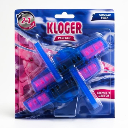 Cleaning toilet tools "Kloger Proff", Blue Water, suspension, 2 pcs.