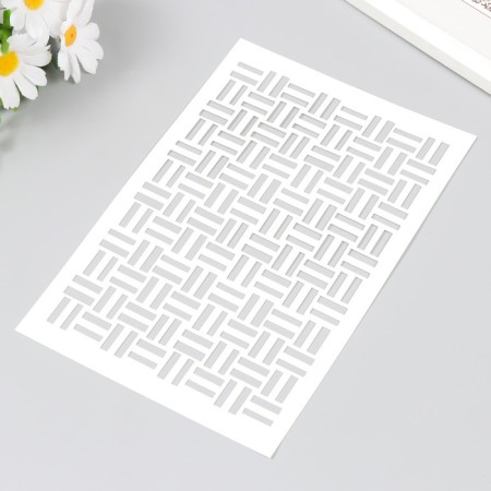 Plastic stencil "Knitted pattern" 24x16 cm-1