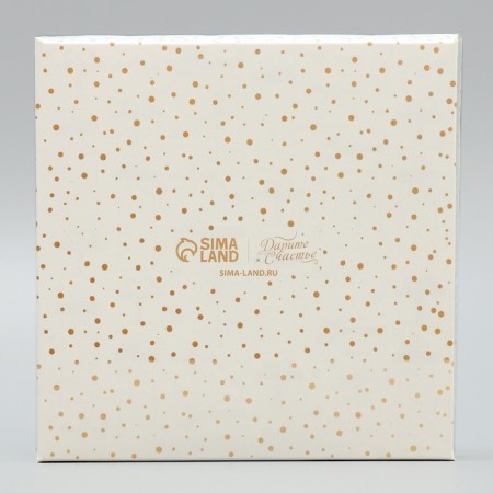 Box for confectionery with PVC lid "I Love Winter", 15 x 15 x 3 cm, new year-3