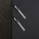 Earrings with rhinestones "Geometry" Thin cylinder, white color in silver