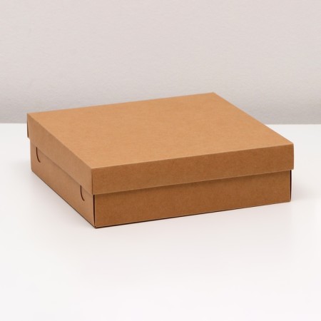 The box is folding, cover, craft, 23 x 23 x 6.5 cm