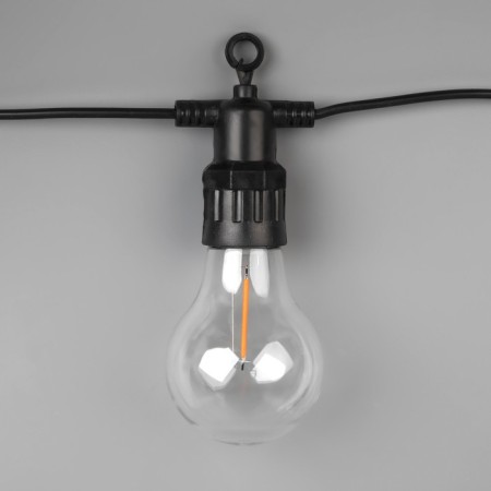 Girlyanda "Bels Light" 5 m with nozzles "bulbs", IP44, UMS, dark thread, 10 LED, glow of multi, 220 V-1