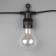 Girlyanda "Bels Light" 5 m with nozzles "bulbs", IP44, UMS, dark thread, 10 LED, glow of multi, 220 V