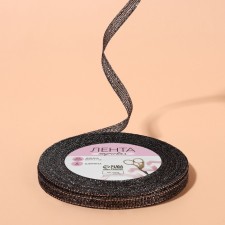 Brocade tape, 6 mm, 23 ± 1 m, black color No. 029