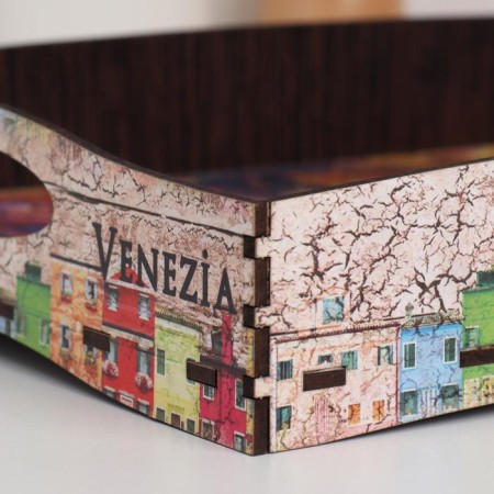 Tray with handles "Venice", wooden, 30x20x4.5cm-3