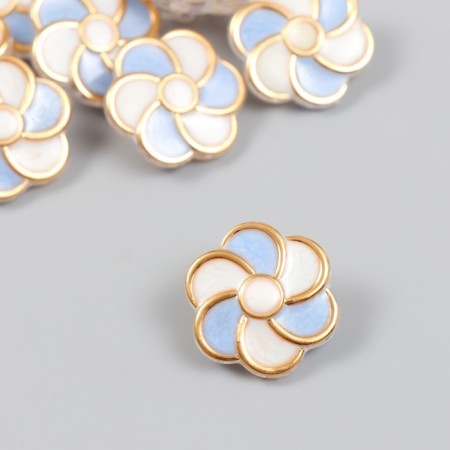 Button plastic for creativity "flower flower" 2.3x2.3x1 cm