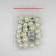 A button on the leg, with pearls, d = 15 mm, silver color