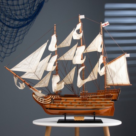 Ship "Victoria", 79x73 cm-2