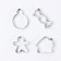 New Year. A set of cookies "New Year's Post", Metal, 4 pcs