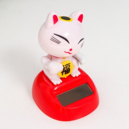 Plastic pendulum from the solar battery "Cat Mani-Neko Happy" mix 8.5x5x6 cm-5