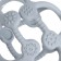Silicone teething "Sphere", graphite color, Mum & Baby