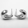 Earrings plastic "drop" The structure of mini, color silver
