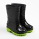 Rubber boots baby, black color+light green, size 25