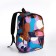 Youth backpack from textiles, 3 pockets, colorful color