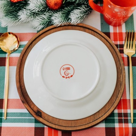 New Year. Ceramic plate "Snowfriend Snowman", 20 cm-2