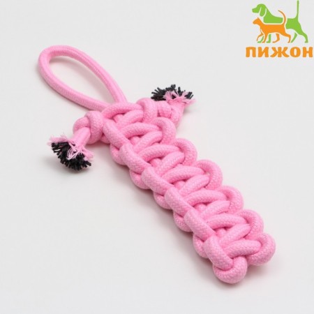 Cable toy "Lapte", up to 32 cm, 90 g, pink