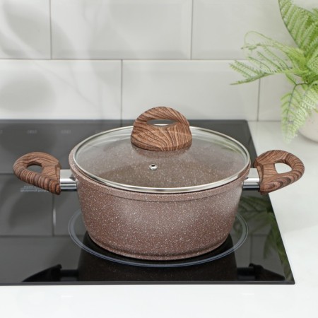 Brownie, 2 l, glass cover, glass cover, anti -stick coating, induction-11