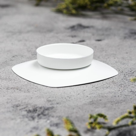 Summary metal per 1 candle "tablet b", 1.5x7 cm, white-1