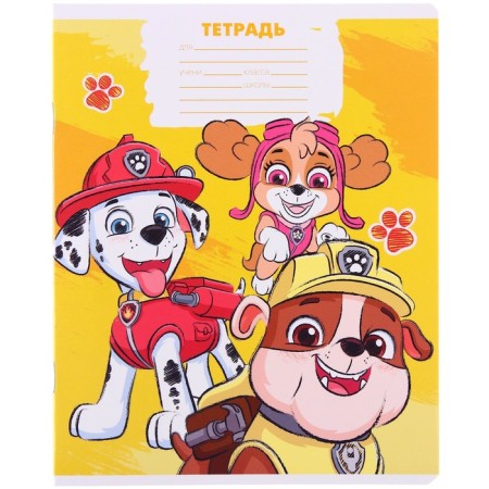Notebook in a large cage 12 sheets, 5 types of mix, cover coated cardboard, puppy patrol-2