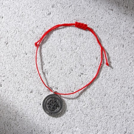 Bracelet-Talisman (3 pcs) “attracts good luck”, red thread, length 24 cm-9