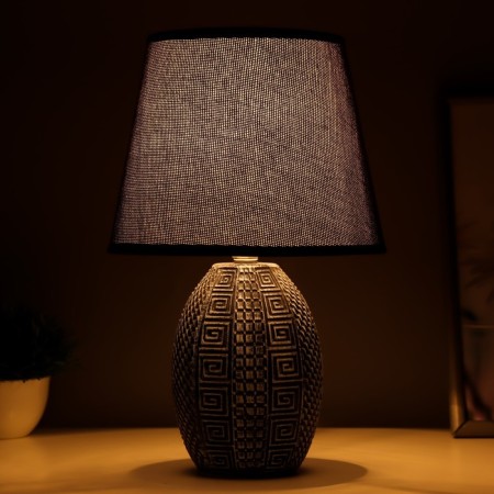 Fabric Lamp "Finn" E14 40W Black 20x20x32cm-1