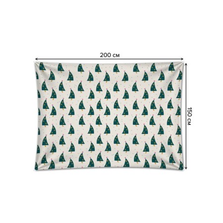 Decorative panel with photo printing "Christmas trees dance", horizontal, size 150x200 cm-1
