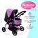 Stroller for dolls is universal, with a basket, metal