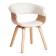 Vimta chair (Mod, 8021) wood / eco -leather, natural / white 69x56x77 cm