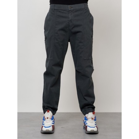 Cargo jeans men, size 52, dark gray color-4