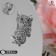 Brooch "cat", white color in silver