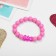 Bracelet Children's "Choszhulka" marmalade bear, matte pink color