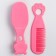 Hair care kit: comb and brush, “bear”, pink color