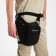 Lightning waist bag, 3 outer pockets, hook on the thigh, black color