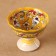 Candy of Rishtan ceramics "Flowers", yellow 12 cm,