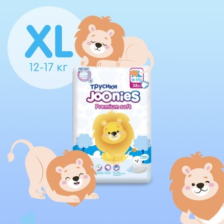 Joonies Premium Soft, size XL (12-17 kg), 38 pcs.