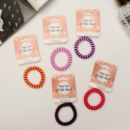 Hair elastic band "spring" multi -flowers, 5 cm, mix-1