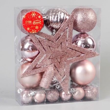 Set of jewelry plastic 22 pcs "Star evening" pink-1