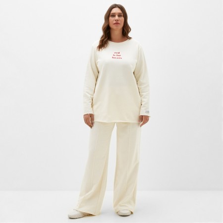 Women's sweatshirt MIST COZY STYLE, Milk, size 60-1