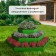 Glocked flowerbed, 3 tiers, d = 60–100–140 cm, h = 45 cm, green, Greengo