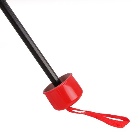 Mechanical “monoton” umbrella, satin, 4 additions, 8 spokes, r = 49 cm, red color-6