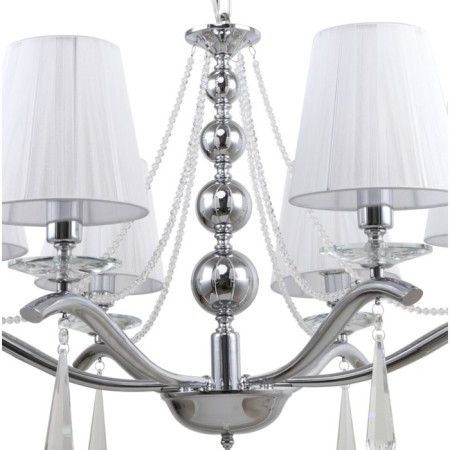 Suspended chandelier NIFTY 6XE14 40W, size 72x72x73-104 cm, chromium color-1