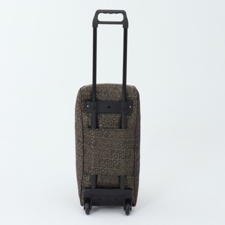 Road bag on wheels, outer pocket, brown color-2