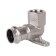 Wall-wall square Rommer RSS-0011-002234, VPR-BR, D = 22 mm x 3/4 ", with fastening, press