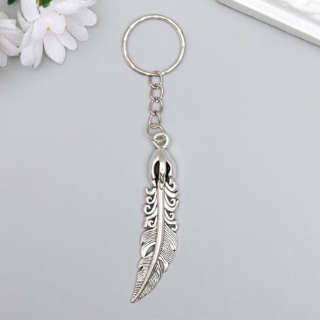 Front metal "Peryshko" silver 4.5x2.2 cm