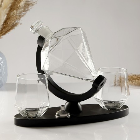 Mini -bar Rubin, on a stand, skeleton - 850 ml, glasses - 300 ml, 28.5 x 11 x 21.5 cm-1