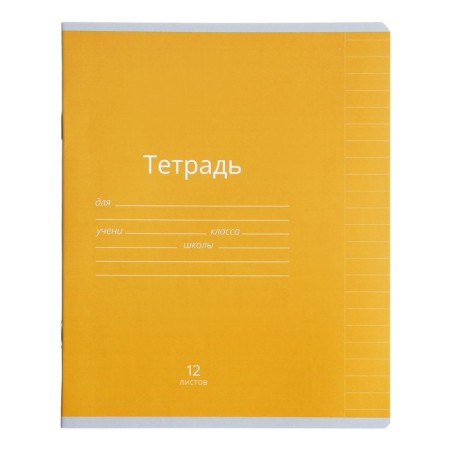 Notebook of 12 sheets in the line monophonic calligrata "Classic bright", cover coated paper, varnish, OFSET block, mix-9