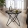 Commerce table Beautystyle 20, 500x500x450, Gray Concrete/Black