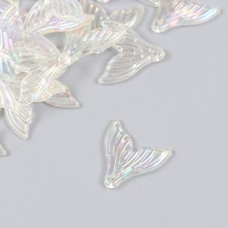 Decor for creativity plastic "tail" pearl, transparent set 30 pcs 2x2 cm-1