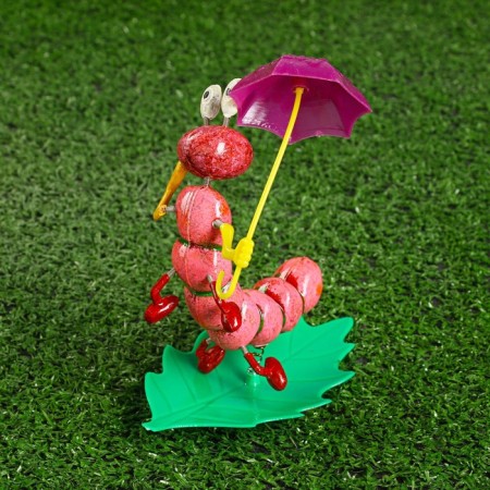 Garden decor "Caterpillar with an umbrella"-1